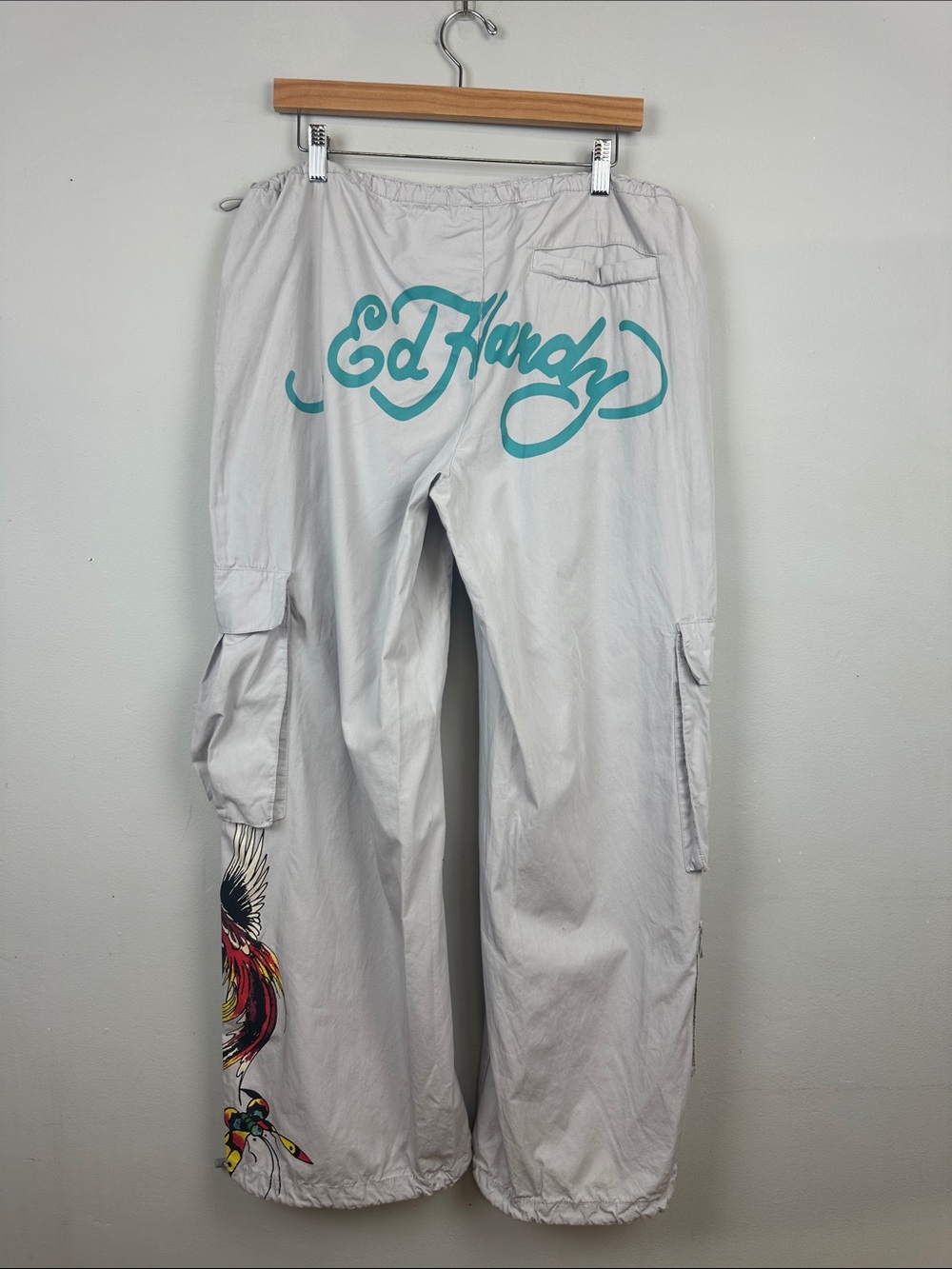 Ed Hardy Drawstring Cargo Pants
Grey Low Rise Butterflies Phoenix
Poplin Baggy - Picture 9 of 16